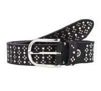 b.belt Ceinture à rivets en cuir 80 cm noir