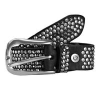 b.belt Ceinture à rivets en cuir 90 cm noir