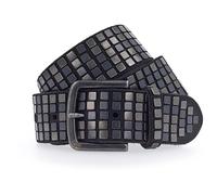 b.belt Ceinture à rivets en cuir Quinn 105 cm noir