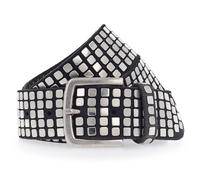 b.belt Ceinture à rivets en cuir Quinn 110 cm noir