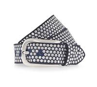 b.belt Ceinture à rivets I Cuir 85 cm bleu