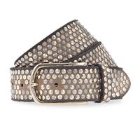 b.belt Ceinture à rivets en cuir 85 cm beige