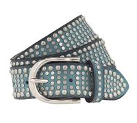 b.belt Riva Ceinture à rivets en cuir 80 cm essence