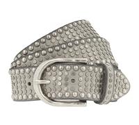 b.belt Riva Ceinture à rivets en cuir 80 cm gris