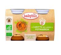 Babybio Petits Pots Potimarron Carotte Bio dès 4 mois 2 x130g
