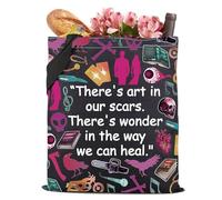 B & Blackbirds Sac fourre-tout réutilisable pour les lecteurs de crème glacée et les amateurs de livres, Way We Can Heal3, large
