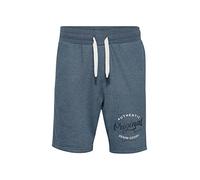 b BLEND Short de survêtement Torben pour homme avec taille côtelée et cordon de serrage - Coupe droite, Ensign Blue (194026)., S