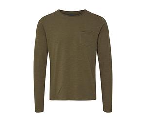 b Blend T-Shirt à Manches Longues pour Homme, Vert (Bleu Marine 70595), M