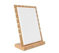 B Blesiya Présentoir de Collier Amovible en Bois Massif Tableau d'Affichage de Collier avec 6 Trous - blanc