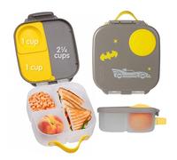 b.box Batman Mini Boite à Déjeuner Enfant | Boite à Repas à Compartiments | Lunch Box avec 3 Compartiments (2 Étanches) | Idéal pour Collations des Tout-Petits | Peut Contenir un Fruit Entier