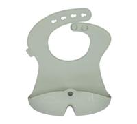 b.box Bavoir Bébé en Silicone | Réceptacle Restant Ouvert | S'Enroule pour une Utilisation Facile à l'Extérieur | Silicone Antiadhésif | Réglable, Coupe Évasée | Passe au Lave-Vaisselle | Dès 4 Mois