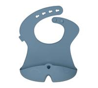 b.box Bavoir Bébé en Silicone | Réceptacle Restant Ouvert | S'Enroule pour une Utilisation Facile à l'Extérieur | Silicone Antiadhésif | Réglable, Coupe Évasée | Passe au Lave-Vaisselle | Dès 4 Mois