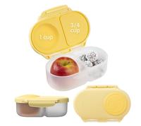 b.box Boite à Collation | Mini Boîte à Déjeuner | Boite à Goûter Enfant avec 2 Compartiments | Idéal pour les Tout-Petits et les Enfants | Peut Contenir un Fruit Entier | Sans BPA