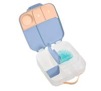 b.box Boite à Déjeuner Enfant | Boite Repas à Compartiments (4, dont 2 Étanches) | Grande Lunch Box avec Séparateur Amovible, Poche de Gel Réfrigérant | Idéale pour l'École | 3 ans et + | 2 L