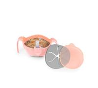 B.BOX - Bol 3 en 1 Bebe - Bol Anti Renversement Bebe avec Paille Amovible, Couvercle pour collation et Couvercle Refermable Inclus - Bol Antidérapant Couvert Bebe Apprentissage - Tutti Frutti