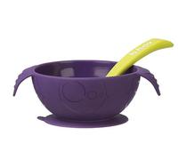 b.box Ensemble bol et cuillère avec poignées faciles à prendre en main, base antidérapante (Passion Splash)