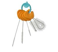 b.box Ensemble de 5 Brosses de Nettoyage pour Gobelets, Bouteilles d'eau, Tétines et Pailles | Chaque Goupillon Biberon et Autres se Clipse et se Déclipse | Le Tout sur Un Anneau Pratique