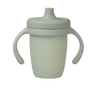 b.box Gobelet pour Enfant en Silicone Platine | Gobelet à Couvercle Étanche et Poignées Amovibles | Tasse d'Apprentissage Transparente pour Surveiller l'Hydratation | À partir de 6 Mois
