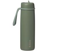 B.box Gourde bouteille isotherme en inox avec paille 690 ml Vert - 26 x 11 x 11 cm