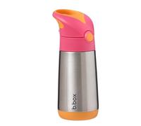 B.Box Thermos bouteille isotherme avec paille Pink Orange 350 ml