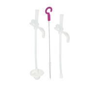 b.box Lot de pailles de rechange pour gobelet : comprend 1 paille de rechange avec poids, 1 brosse de nettoyage, compatible avec les gobelets b.box Sippy