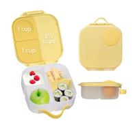 b.box Mini Boite à Déjeuner Enfant | Boite à Repas à Compartiments | Lunch Box avec 3 Compartiments (2 Étanches) | Idéal pour Collations des Tout-Petits | Peut Contenir un Fruit Entier | Sans BPA