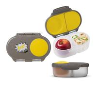 b.box Mini boîte à sandwich pour enfants avec compartiments Batman | Boîte à bento, 2 compartiments anti-fuite | Boîte à déjeuner pour plats et collations | Espace pour les fruits entiers | Sans BPA