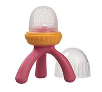 B.BOX - Sucette Grignoteuse Bébé à trépied - Tétine Découverte Nourriture pour bébé 4 mois+ en Silicone qualité Alimentaire Sécurisée pour fruits légumes en morceaux - Strawberry