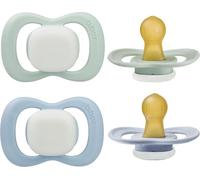 B.Box Sucettes en caoutchouc naturel 0-6m 2 pièces Glow sky/sage