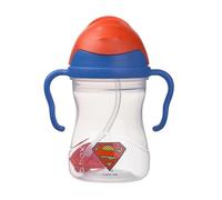 b.box Superman Tasse à Paille Lestée | Pour Boire Quel que Soit l'Angle | Couvercle Rabattable, Gobelet avec Paille, Prise en Main Facile | Sans BPA, Passe au Lave-Vaisselle | Dès 6 Mois | 240 ml