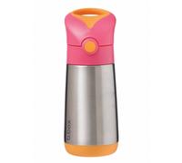 b.box Thermos Mini bouteille isotherme avec paille Pink Orange 1 pcs