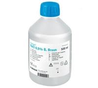 B Braun - Ecotainer - Solution de rinçage NaCl 0,9 % - 10 x 500 ml - Marron