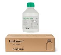 B. Braun - Lot de 10 x 500 ml - Solution saline stérile isotonique NaCl 0,9% - Sérum physiologique - Pour bébé et adulte - Lavage nasal, douche nasale et nettoyage des plaies