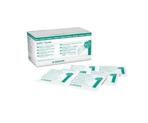 B.Braun Lot de 100 tampons imbibés d'alcool pour désinfecter la peau 32 x 67 mm