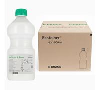 B. Braun - Lot de 6 x 1 L - Solution saline stérile isotonique NaCl 0,9% - Sérum physiologique - Pour bébé et adulte - Lavage nasal, douche nasale et nettoyage des plaies