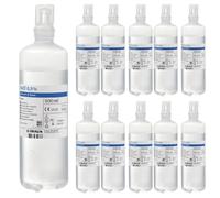 B Braun NaCl 0.9 Solution saline 10 x 500 ml, solution saline physiologique isotonique 0,9, solution saline pour bébé, chlorure de sodium, nettoyage des plaies, solution saline, rinçage nasal