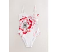 B by Ted Baker B by Ted Baker Beaded Tummy Control Bandeau White Floral Swimsuit
