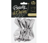 B&C Ballons platine argent 7pcs 12" Godan
