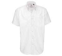 B&C Collection Oxford manches courtes/men - Blanc - L