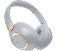 B-C6 Casque Sans Fil Supra-Auriculaire, 50H, Pliable, Léger, Basses Profondes, Microphone Intégré, Cache-Oreilles En Mousse À Mémoire De Forme, Pour Les Voyages (Gris Fumé)