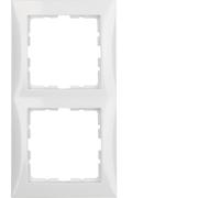 Cadre double Berker B. carré blanc neige 5310128989