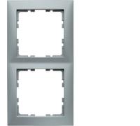 Cadre double Berker B. carré aluminium 5310128994