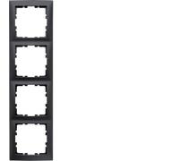 Cadre quadruple Berker B. carré anthracite 5310148996