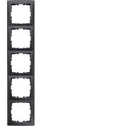 Cadre quintuple carré Berker B. anthracite 5310158996