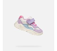 Geox B CIUFCIUF Girl B Baskets pour bébé Fille, Blanc cassé/Lilas, 23 EU