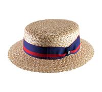 B Collection - Chapeau canotier Paille Homme ou Femme Canotier Anglais - Taille 54 cm