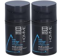 B COM BIO HOMME Soin anti-âge Multi-actions visage & yeux Crème Pour La Peau 2x50 ml