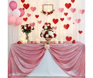 B-COOL Nappe à Paillettes pour décoration de fête, Noël, Mariage, dîner, 127 x 203,2 cm