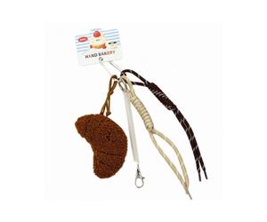 (B) Cute Cake Plush Keychains Stuffed Birthday Cake Keyrings Charm for Backpack Decor
