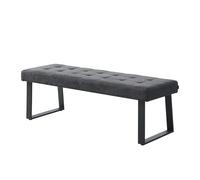 B&D home Banc Dolce - Banc de salle à manger rembourré - 140 cm - Pour salle à manger, garde-robe, cuisine - Design industriel moderne - Anthracite